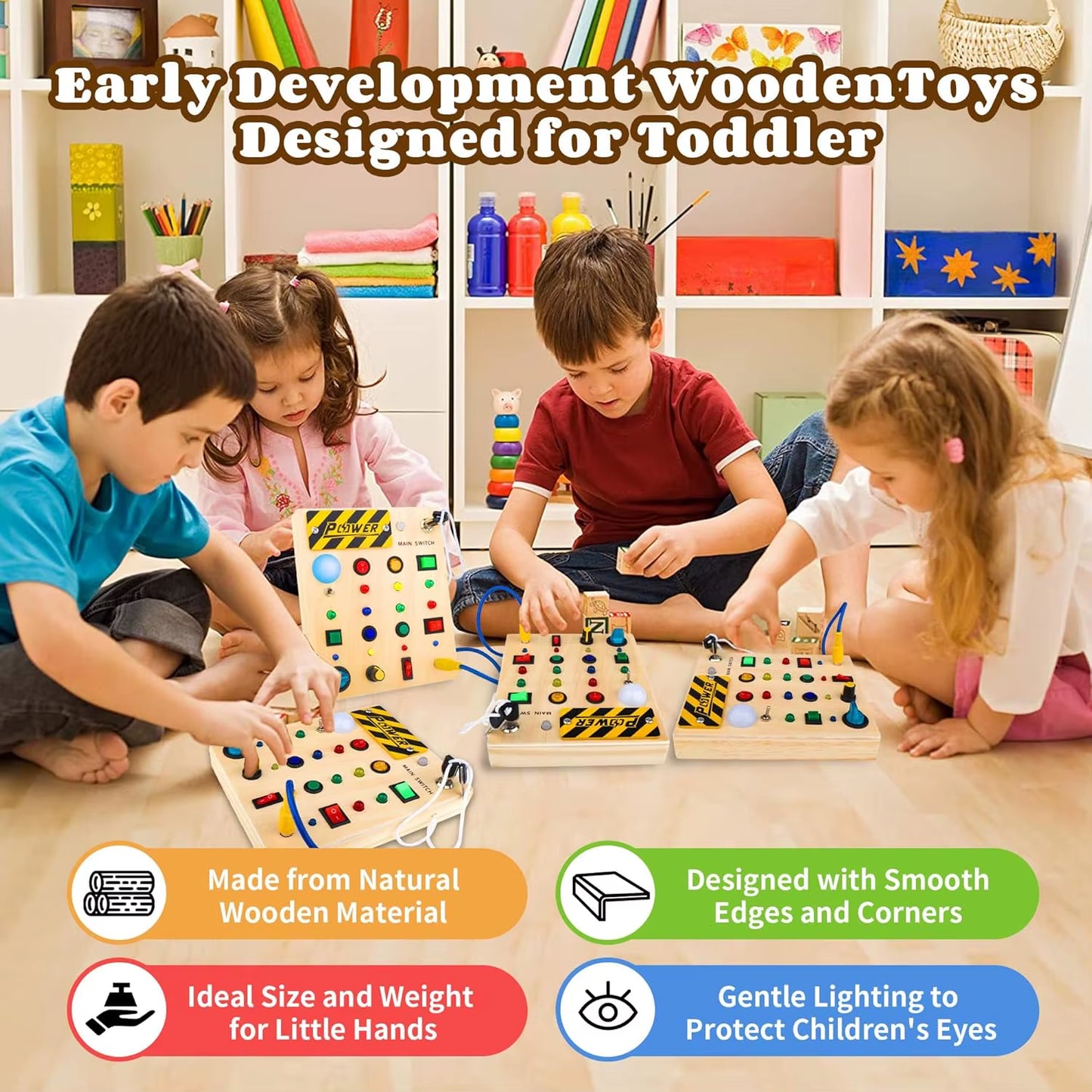Montessori Mayhem: The Ultimate Wooden Fidget Fiesta for Tiny Hands and Big Giggles!