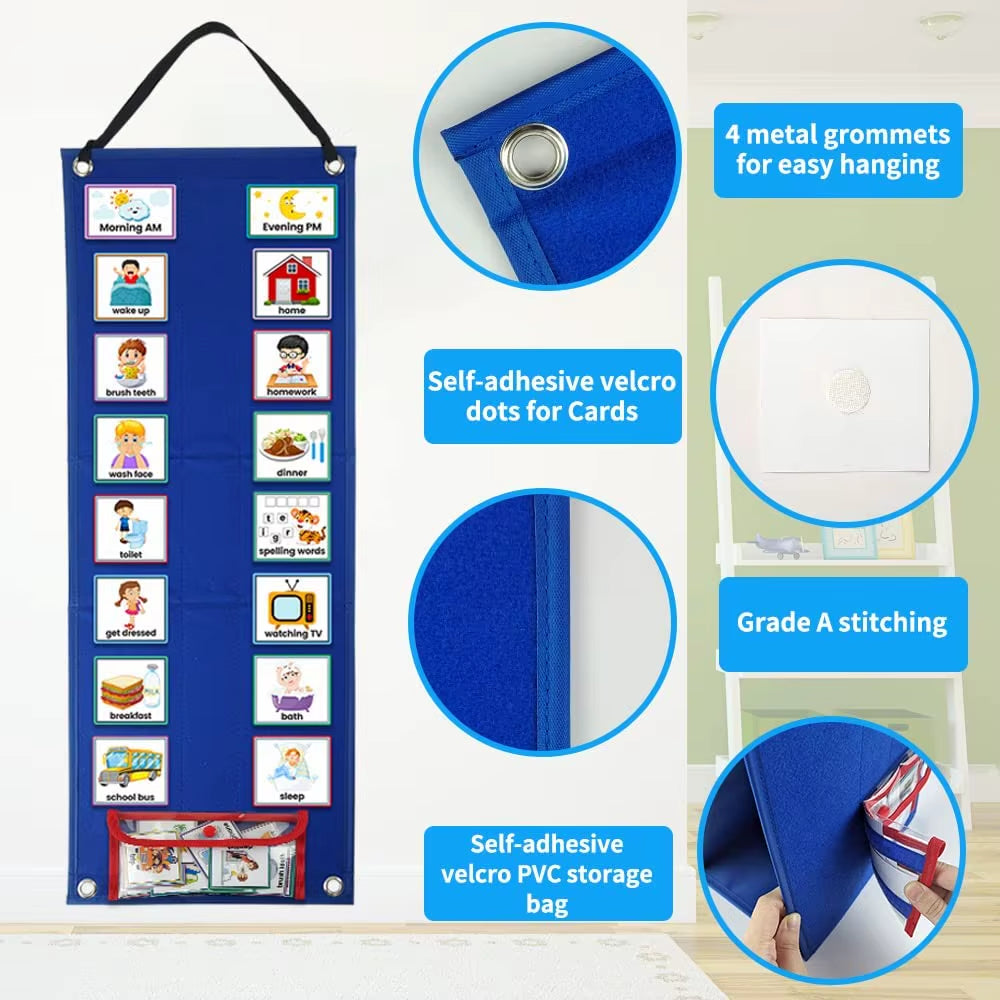 Engaging Visual Schedule Chart for Kids - 70 Cards for Daily Routines & Learning Fun!